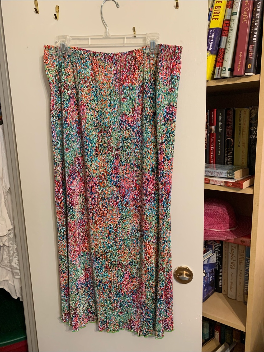 Multicolor Floral-Print Maxi Skirt - Lightweight Summer Skirt